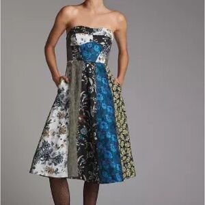 Floral Sweetheart Midi Dress Anthropologie NWT Size 8. Missing clip!